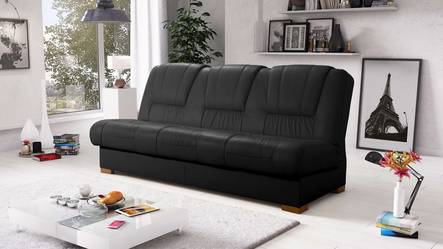 Wersalka / Sofa / Kanapa skórzana MIAMI z funkcją spania / rozkładana Wersalka / Sofa / Kanapa skórzana MIAMI z funkcją spania / rozkładana
