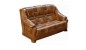 Sofa 3os skórzana DALLAS  / Sofa  / elementy dębowe / stelaż dębowy