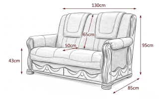 Sofa ORLANDO 2osobowa / tkanina