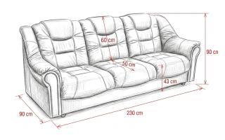 Sofa PANAMA 3os / tkanina