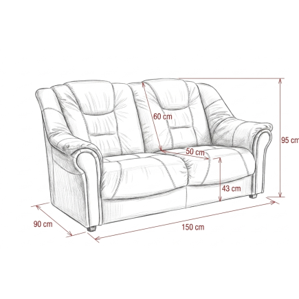 Sofa PANAMA 2osobowa/ tkanina